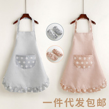 围裙定制一件起批厨房家用高颜值可爱薄款工作服耐脏防水防油围裙