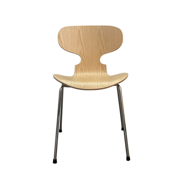 现代简约蚂蚁椅曲木无扶手咖啡椅银行酒店接待椅家用蚂蚁餐椅金属