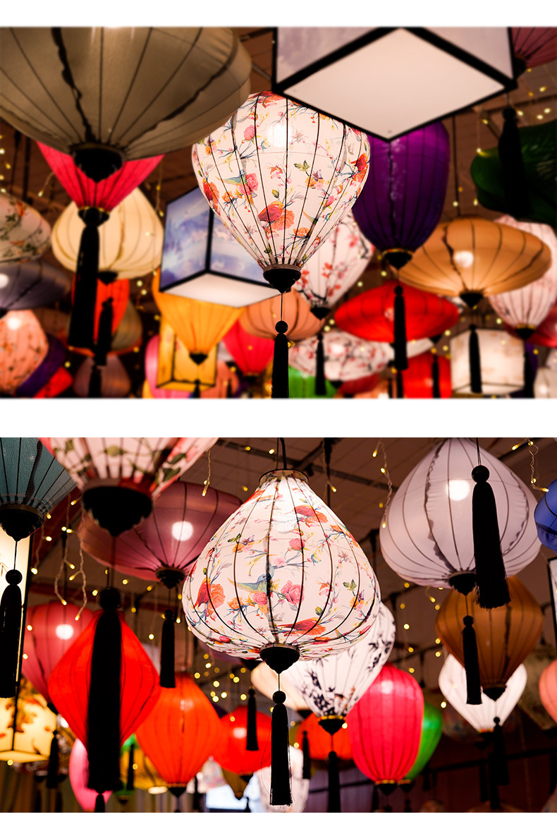 仿古灯笼网红景区拍照户外防水吊顶装饰灯古风场景布置宫灯中国风