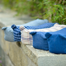 上海手织布中式家居布艺土布老布老虎枕虎头枕荞麦枕头护颈枕