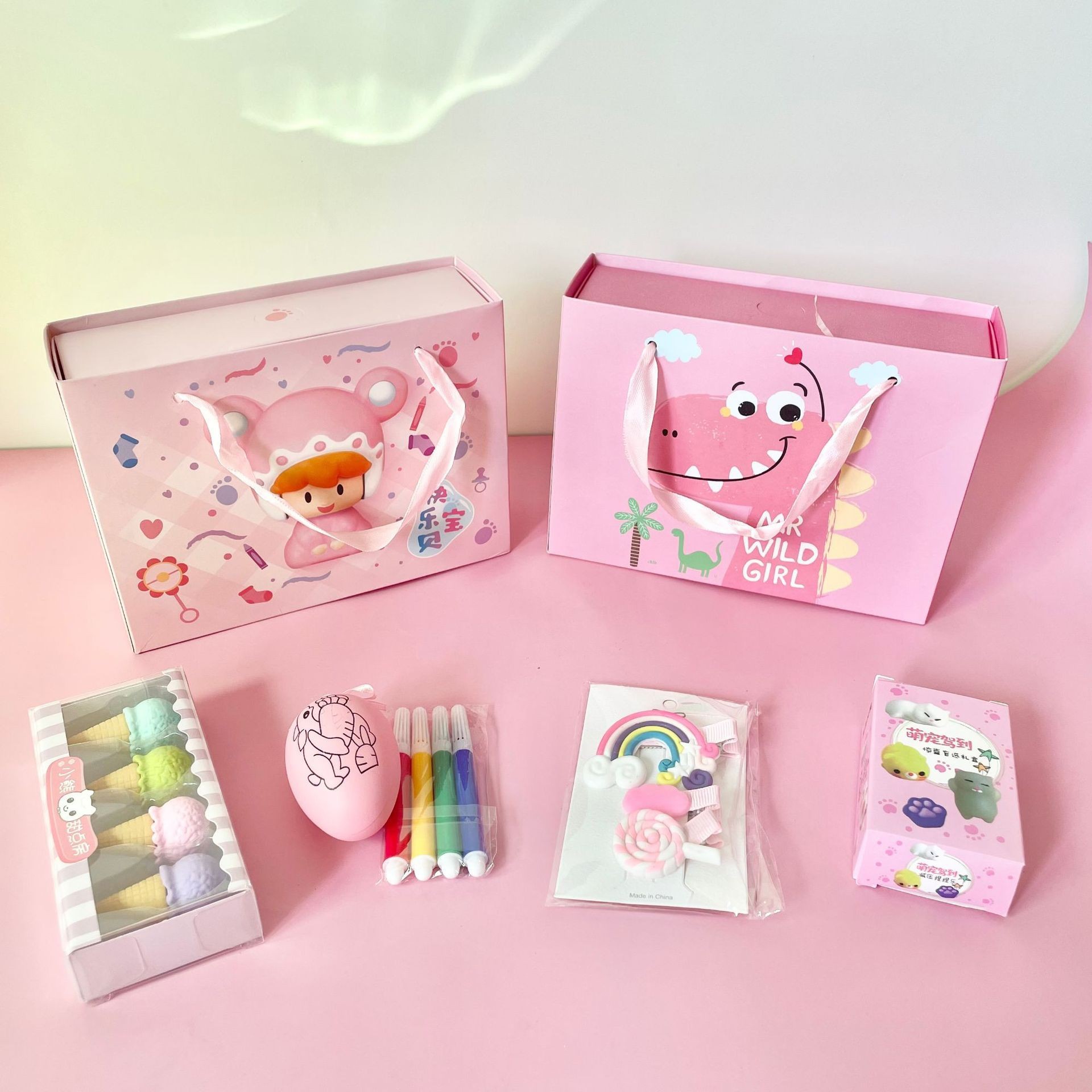 幼儿园小朋友生日伴手礼小学生开学毕业季文具玩具套装礼品盒