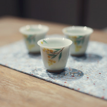 BC10|勿念|《枇杷》手绘茶杯 防烫盖碗 釉下彩  整套功夫茶具品茗