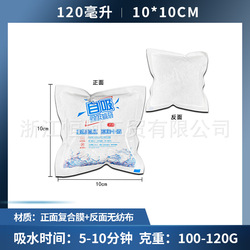 Factory Ice Pack Disposable Water Injection Fresh-Keeping Refrigerated Gel Food Wholesale Express Freezing Special Self-Absorbent Ice Pack