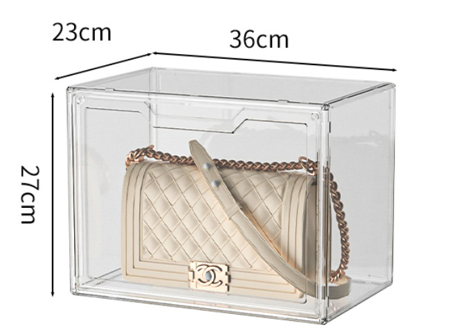 Magnetic Bag Storage Fantastic Household Wardrobe Dustproof Organize the Shelves Luxury Storage Transparent Box Display Cabinet