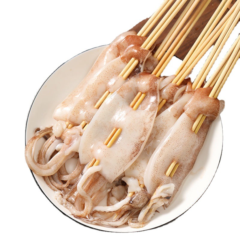 鱿鱼须串批发新鲜铁板冷冻烧烤鱿鱼片头海鲜
