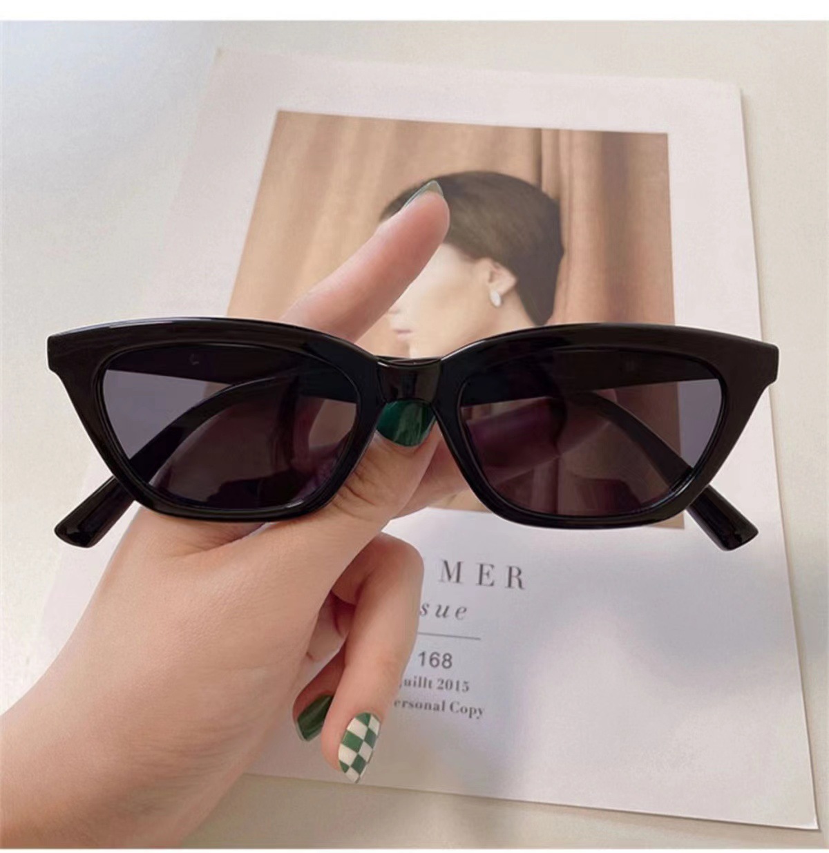 New Korean Style Anti-Blue Ray Plain Glasses Online Influencer Trendy M Nail Myopia Glasses Rim Men's and Women's Students' Glasses Fashion All-Matching Frame