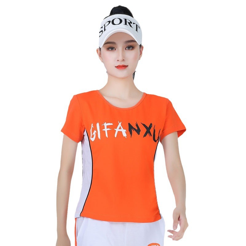 广场舞服装春夏新款运动套装女曳步舞晨跑健身操跳舞蹈演出服