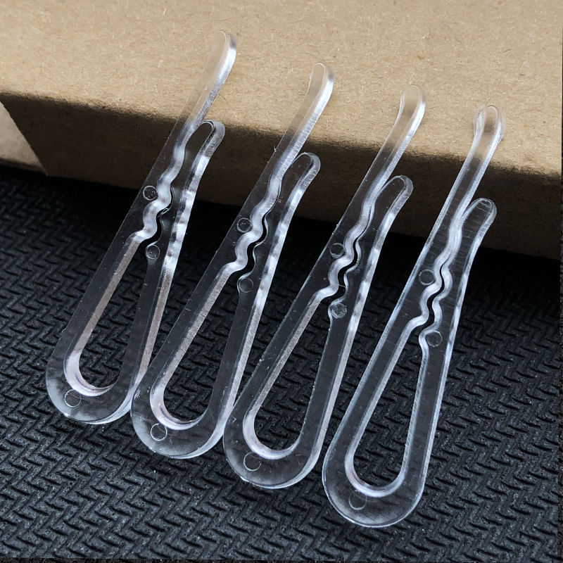 jk裙夹牙夹服装夹衬衣夹子水晶透明有齿胶夹衬衣夹子衬衫夹扣塑料