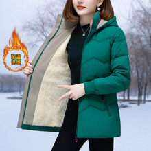 加绒棉服女士外套2023冬新款韩版防寒棉衣加厚保暖小棉袄跨境上衣