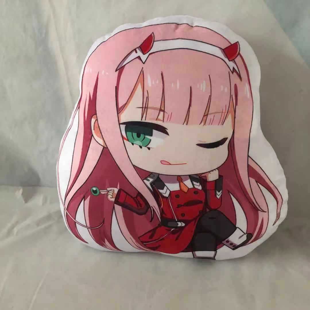 动漫周边国家队02号毛绒抱枕二次元卡通零二号午睡枕靠垫现货代发