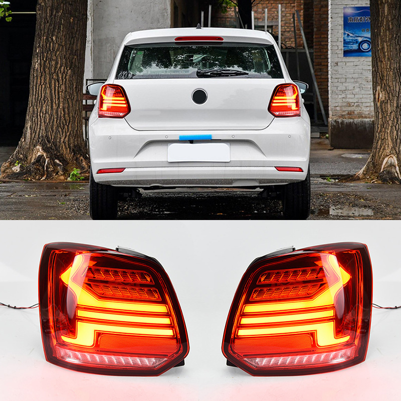 mihaz适用波罗polo尾灯专用led后保险杠灯改装后雾灯刹车灯后尾灯