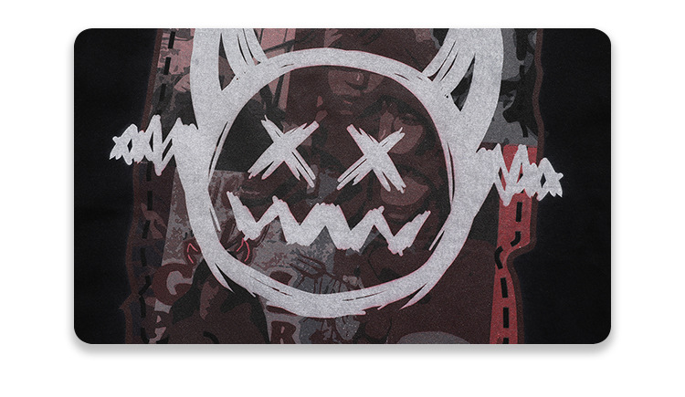 vivgae潮牌男装鬼脸monster印花oversize宽松版国潮男女情侣t恤潮