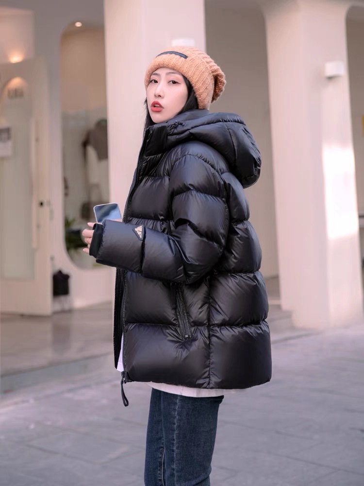 黑金90鹅绒羽绒服短款女连帽极寒加厚宽松男款保暖外套情侣-阿里巴巴
