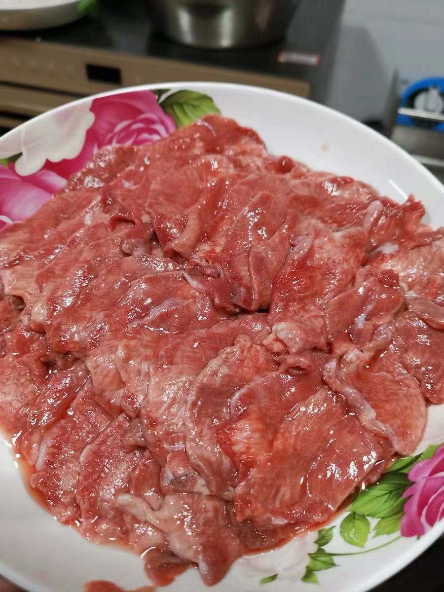 新鲜黄牛牛舌 牛舌片生牛肉牛舌条烧烤牛舌 火锅食材2斤装包邮