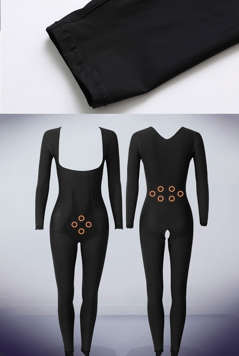 美容院秋冬保暖连体塑身衣女士塑型长袖开档产后塑形内衣舒适束身