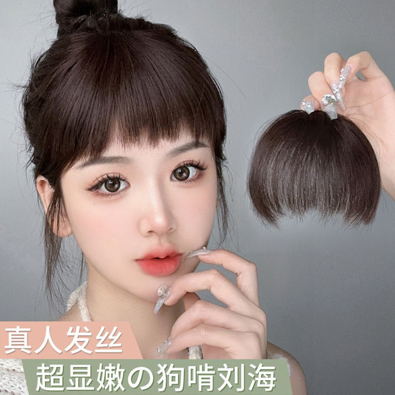 真发狗啃刘海女新款碎头帘眉上刘海自然前额短刘海日系灵动刘海片
