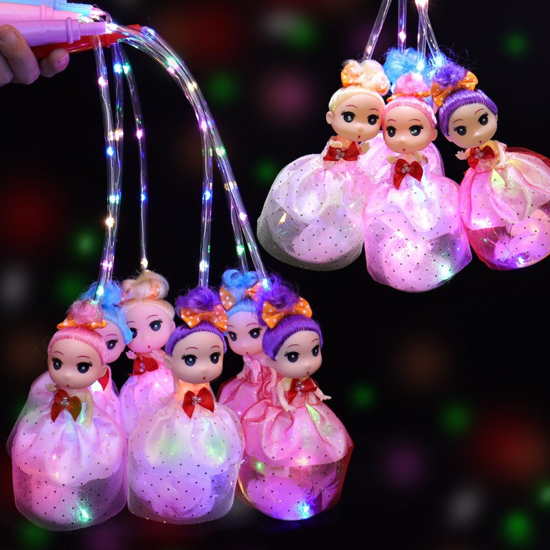 Ferrule Luminous Ddung Colorful Flashing Light Handmade Doll Creative Night Market Stall Hot Sale Children's Toys Wholesale