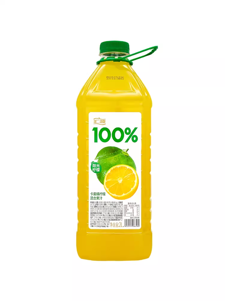 汇源果汁阳光柠檬2L*2瓶桃混合果汁苹果汁纯果汁卡曼橘柠檬汁