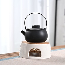 蜡烛温茶器煮茶炉托勺带软木垫茶炉酒店玻璃茶壶茶杯保温加热底座