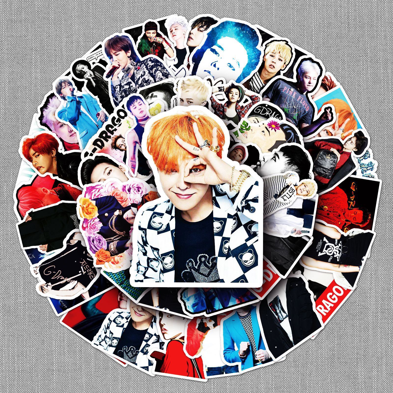 51张男星权志龙涂鸦贴纸行李箱汽车吉他摩托车笔记本电脑装饰贴纸