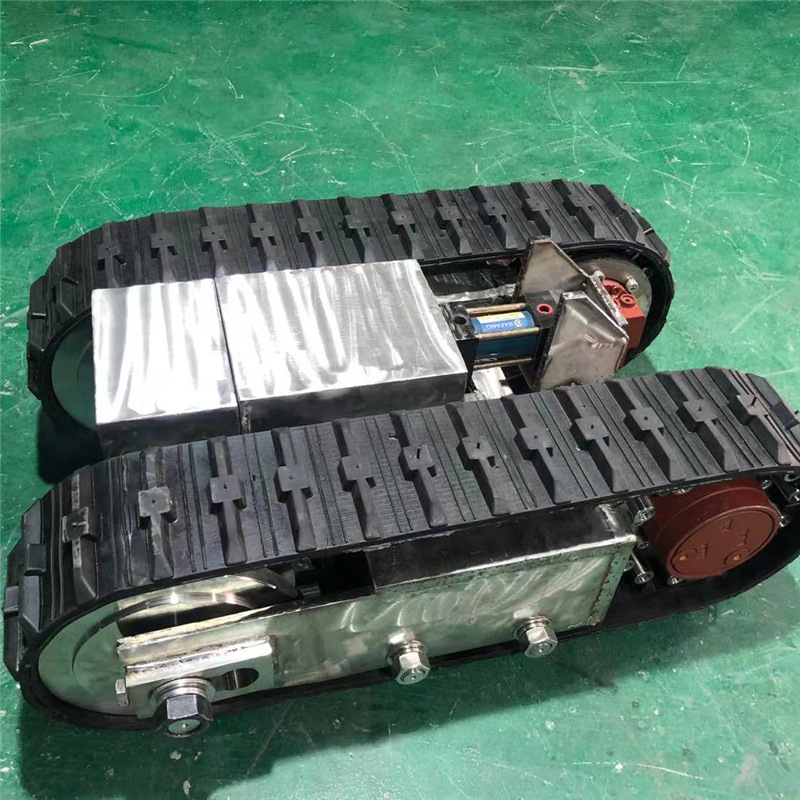 316不锈钢液压履带行走总成底盘 全自动水下防水橡胶履带底盘