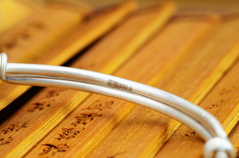 度一切苦厄足银9999心经万字符推拉手镯女纯银复古时尚民族风手环