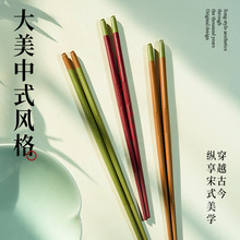 原创大美中式风格4双装礼盒家用餐具筷尖不易滑不发霉悬浮筷子