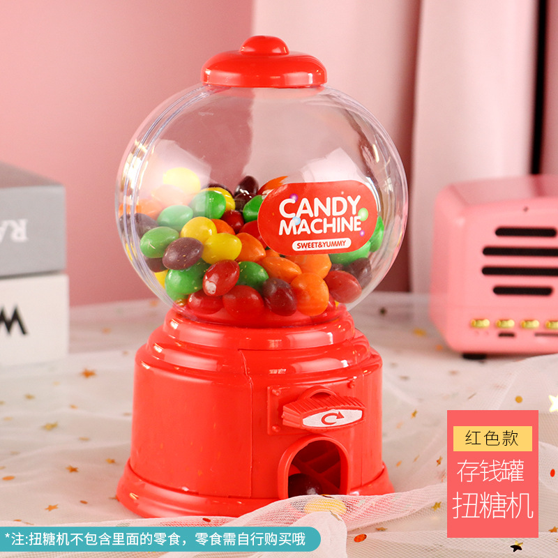 Foreign Trade Cute Gift Wedding Candies Box Korean Mini Sugar Twisting Machine Gumball Machine Children's Sugar Toy Storage Piggy Bank