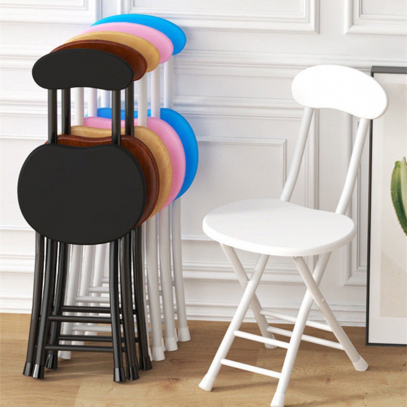 折叠椅子凳子便携家用餐椅现代简约靠背椅时尚创意圆凳椅子摆摊椅