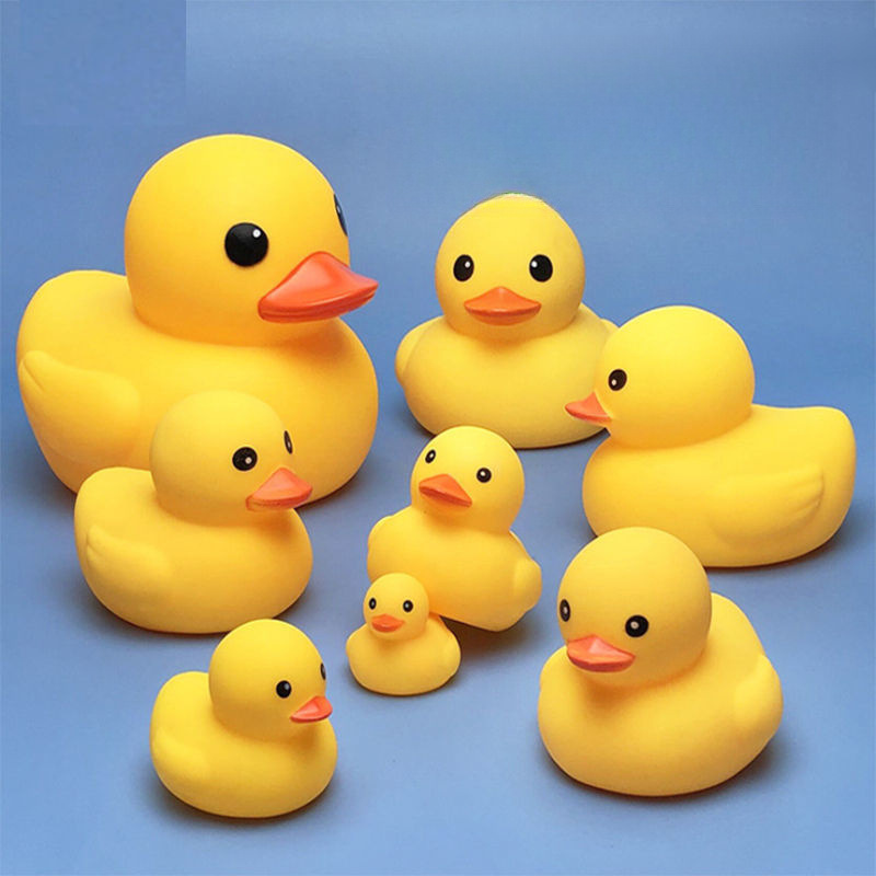 洗澡玩具小黄鸭婴儿捏捏叫戏水小鸭子宝宝游泳玩水漂浮鸭子男女孩