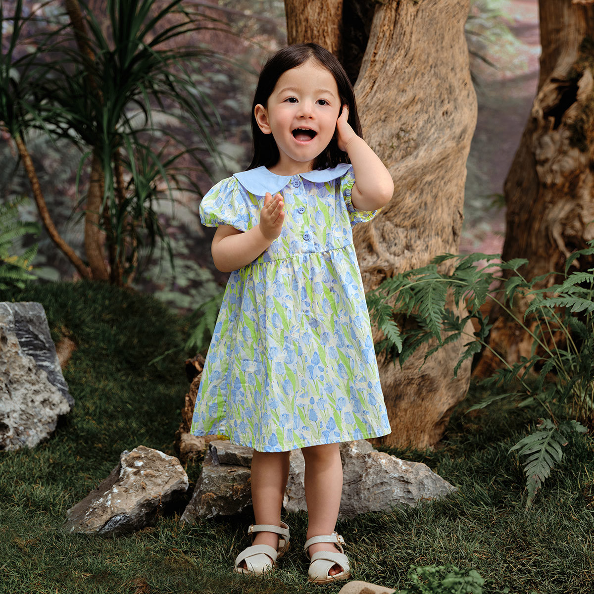 7上新】阿米拉童装2024夏季新款儿童满印连衣裙一件86折 包邮