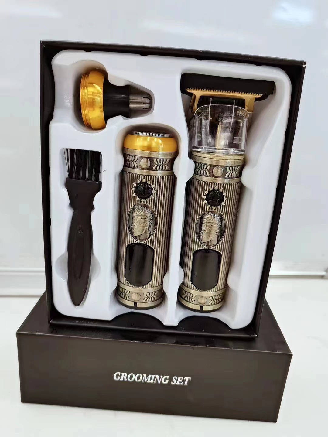 New Cross-Border Electric Multi-Functional Hair Clipper Electric Display Digital Display Can Be Washable Cutter Head Oil Head Carved Bald Artifact