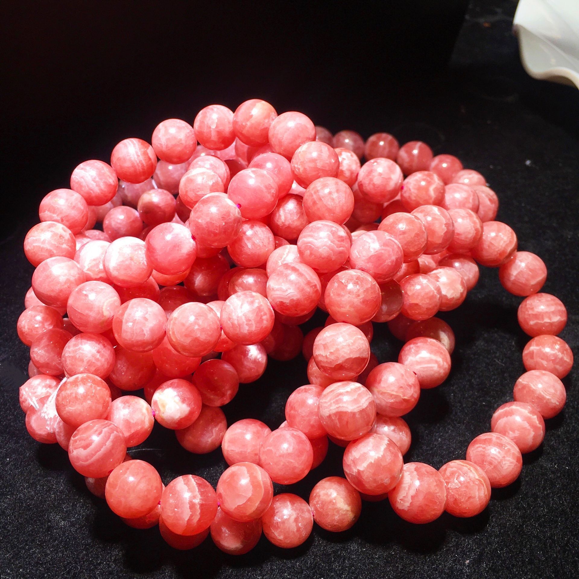 天然阿根廷冰种红纹石手链女生本命年姻缘爱情水晶手串手链其他/o