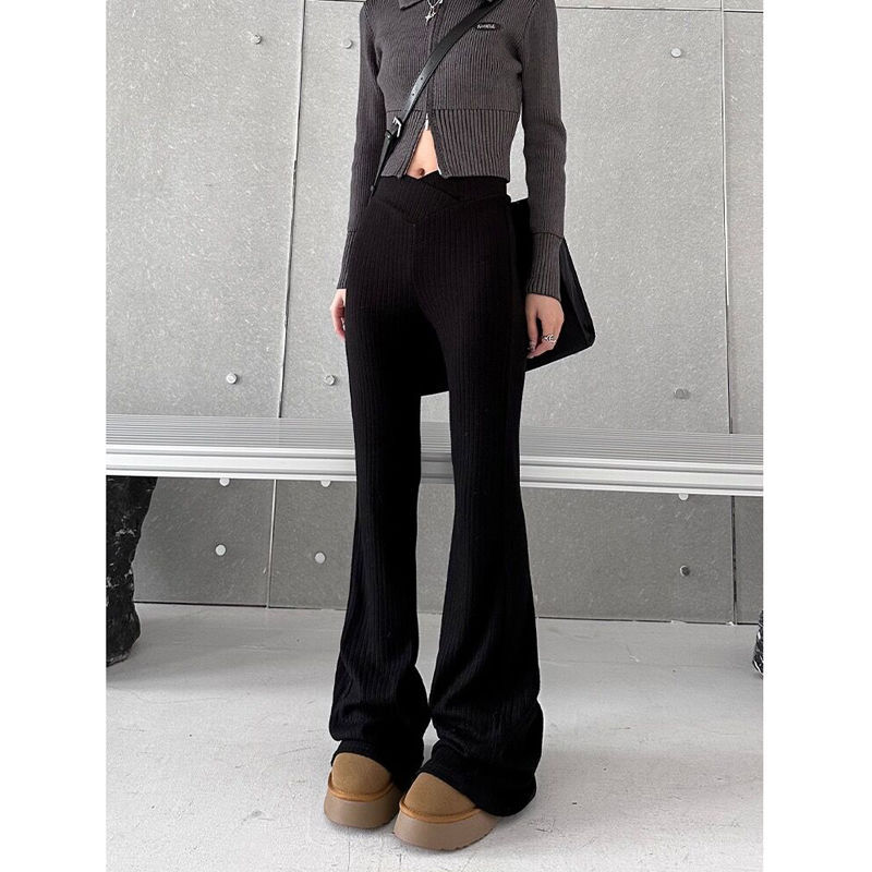 Casual Pants for Women Autumn Idle Style Loose All-Match High Waist Slimming Drooping Straight Flared Pants Bootcut Trousers Women
