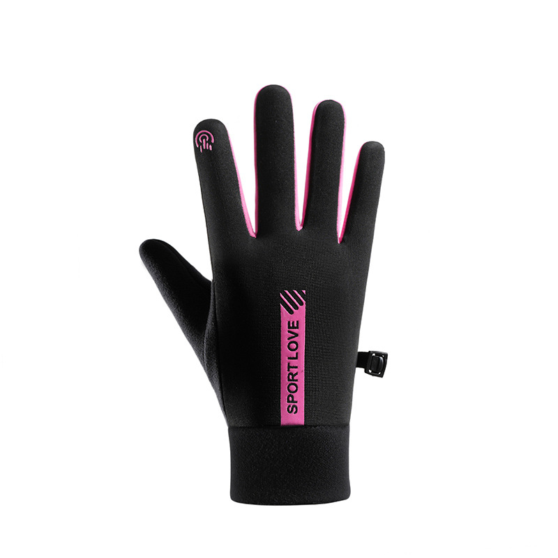 Sports Fleece-Lined Thermal Gloves Autumn and Winter Men's and Women's Touch Screen Ski Bicycle Cycling and Driving Outdoor Gloves