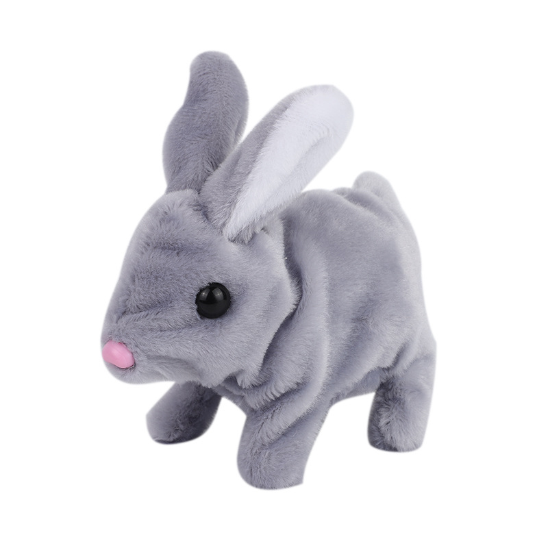 New Electric Plush Bunny Toy Walking and Moving Ears Electric Little Bunny Pet