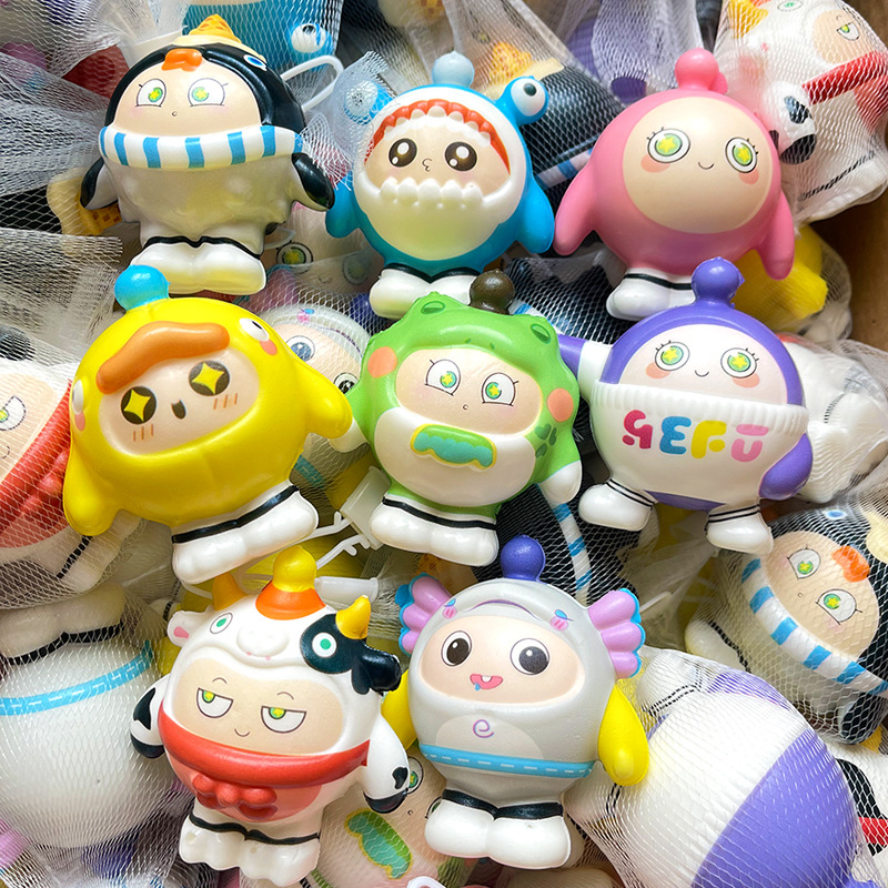 Net Pocket Egg Puff Party Squeezing Toy Decompression Toy Slow Rebound Vent Artifact Cartoon Decompression Student Small Gifts