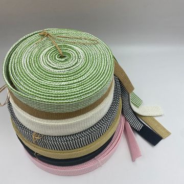 扁纸绳手提绳纸质纱织带可降解手拎绳编织带纸织带扁纸带针通纸绳