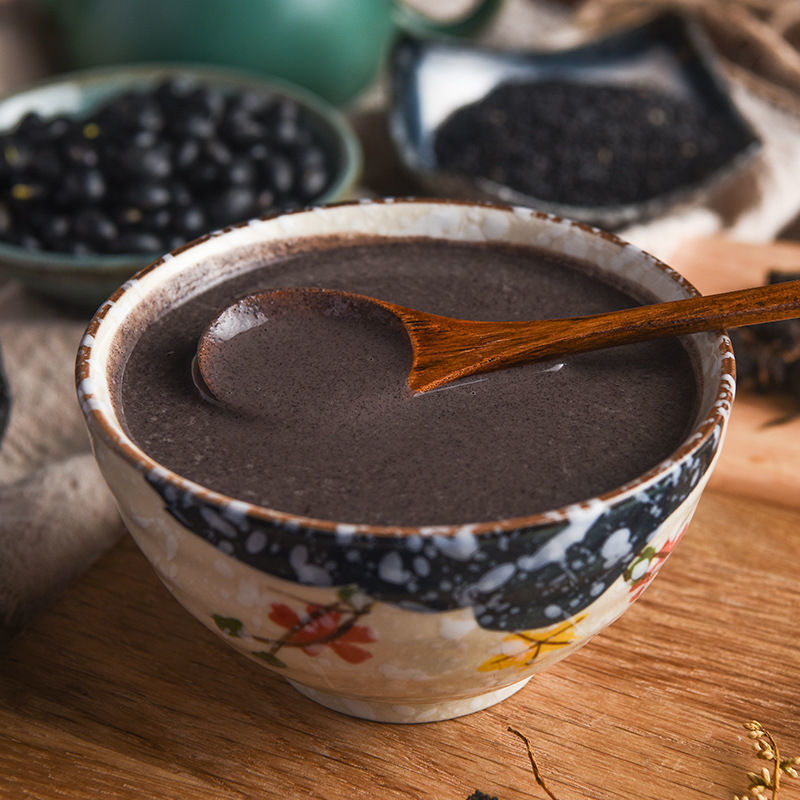 现磨黑芝麻糊核桃黑米桑葚黑豆黑芝麻粉1斤装熟五谷杂粮代餐粥