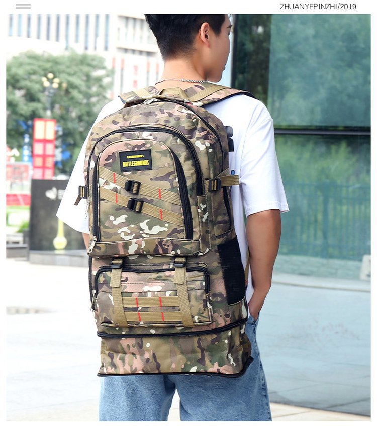 迷彩背包男女战术双肩包学生大容量多用书包 徒步旅行登山包批发