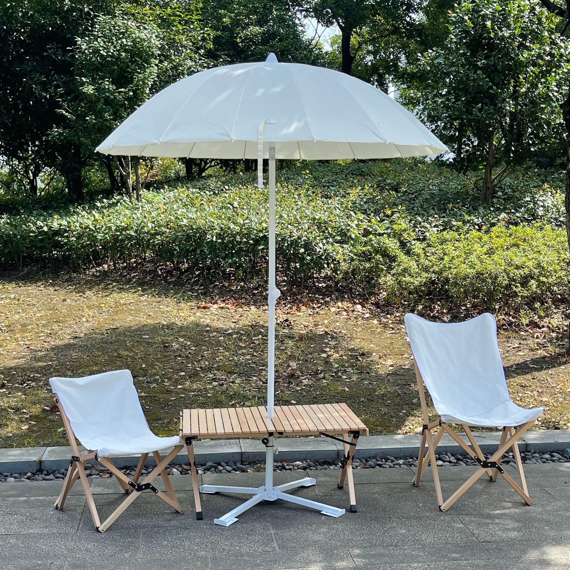 16k纤维骨韩国户外太阳伞流苏伞 户外摄影民宿酒店遮阳伞广告logo