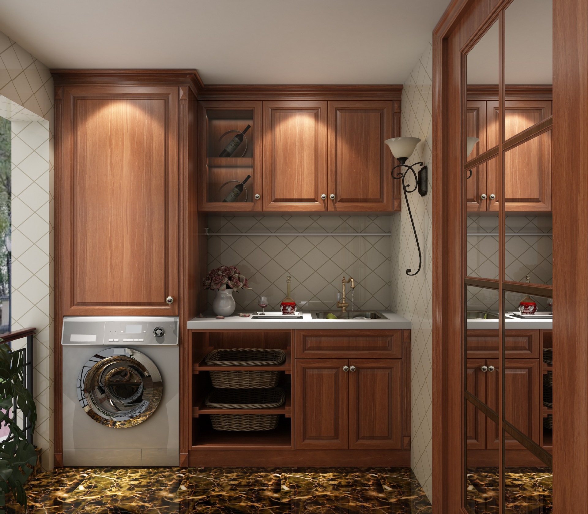 欧式整体衣柜制作全屋制作实木餐边柜家用客厅储物柜橱柜收纳柜