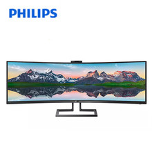 飞利浦PHILIPS 49英寸曲面显示屏 HDR400 设计电脑显示器 499P9H1