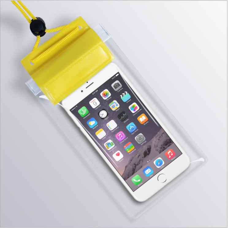 三折透明手机防水袋魔术贴游泳漂流温泉防雨拍照外卖小哥防水套
