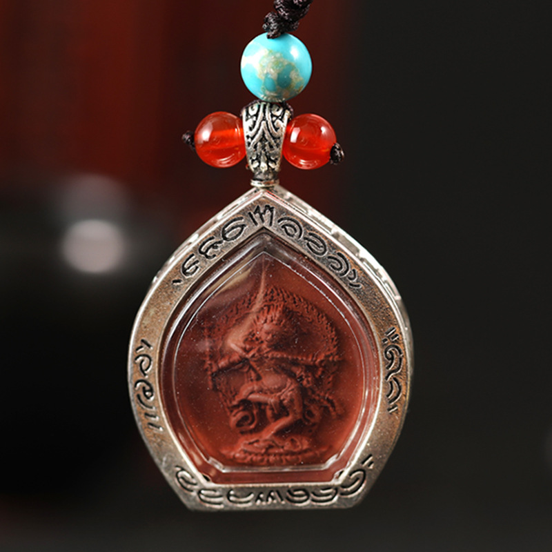 西香灰佛牌吊坠密宗莲花生大士 守护神 香灰佛牌西藏擦擦佛像