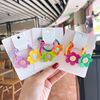 Korean Edition children lovely Cartoon rubber string Jelly color Acrylic Flower Tousheng fresh baby Hairpin Headdress