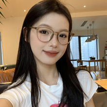 新款超轻韩系眼镜女近视专业可配有度数素颜显瘦茶色大框眼睛镜架