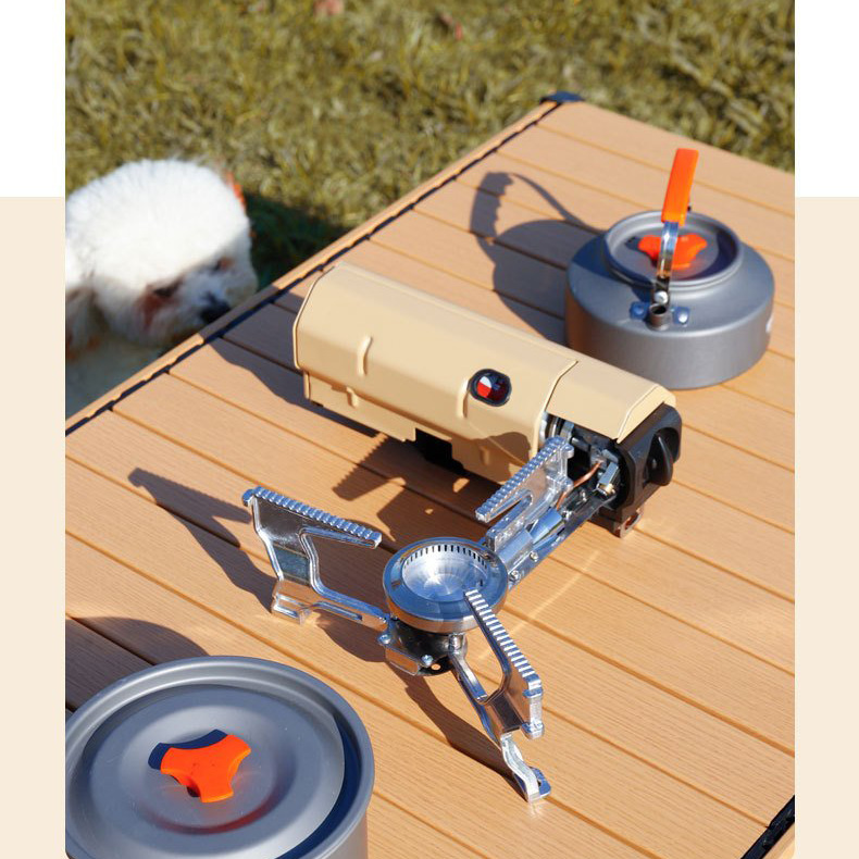 New Folding Portable Gas Stove Outdoor Camping Picnic Gas Furnace Portable Hot Pot Stove Tea-Boiling Stove in Stock Wholesale