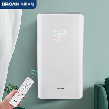 百朗新风系统we5双向流壁挂新风全热交换家用双向流pm2.5空气净化