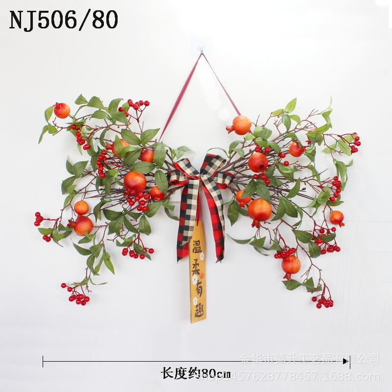 Housewarming Decoration Simulation Pomegranate Fortune Fruit Branch Moving Pendant Living Room Decoration Festive Home New Year Decorations